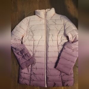 VENUS Pink and Purple Ombre Puffer Jacket. EUC. Like New Size 10